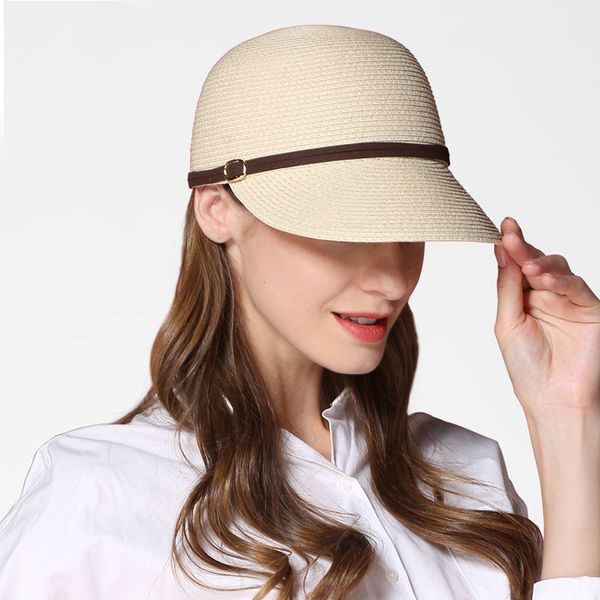 

women sunscreen visor cap female sunshade korean version straw hat spring summer outdoor recreational sunshade beach caps h6797, Blue;gray