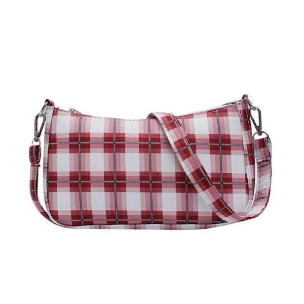 

fashion nylon women handbags ladies zipper totes plaid shoulder ladies bags female classic elegant shoulder handbags