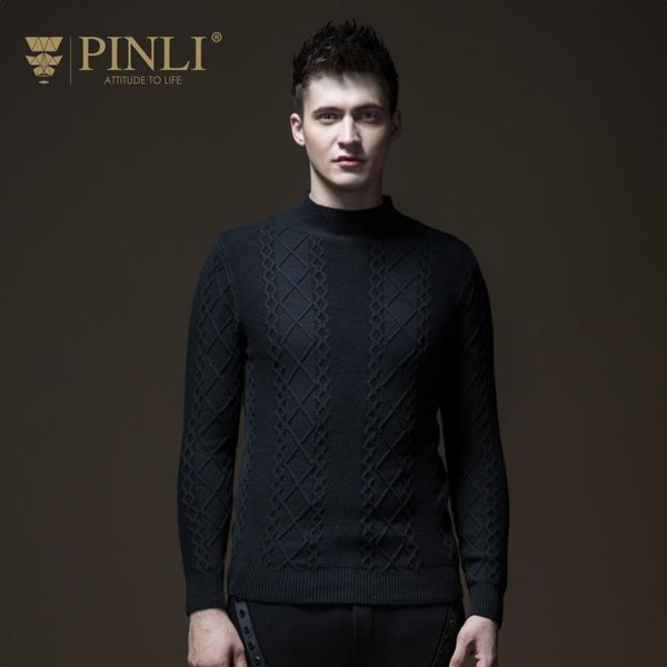 

2019 mens knitted sweaters direct selling pinli pin li autumn new style men's wear collar, jacquard knitted sweater b183510519, White;black