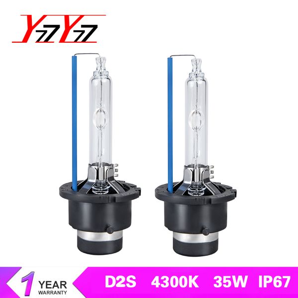 

yzzyzz 2pcs d2s 35w hid xenon lamps 4300k 5000k 6000k 8000k xenon hid lights replacement d2s headlight bulbs 66240 p32d-2