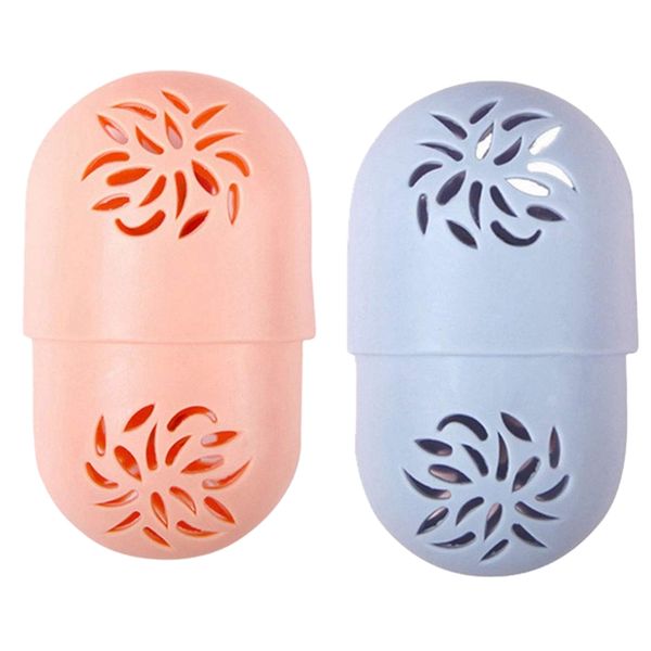 

держатель 2 пакета красоты, силикон макияж губка контейнер путешествие чехол, макияж губка сушка держатель (2.13.9 в, оранжевый + синий, Pink;blue