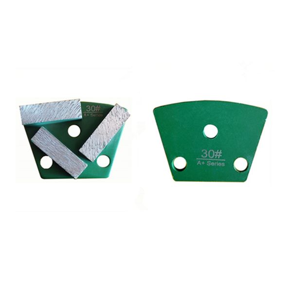 

trapezoid diamond grinding plates three rectangle segments concrete grinding pads with thread holes concrete floor 12pcs