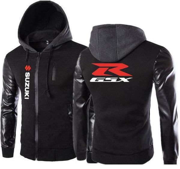 

для gsx куртка теплая флисовая толстовки мужчины осень зима молния кофты мужские качества мужская одежда бомбардировщик спортивный костюм