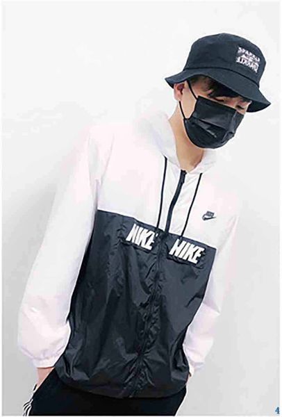 

mens designer jackets 2019 new fashion casual letter print contrast color panelled hooded men clothing cotton blend size s-2xl4, Black;brown