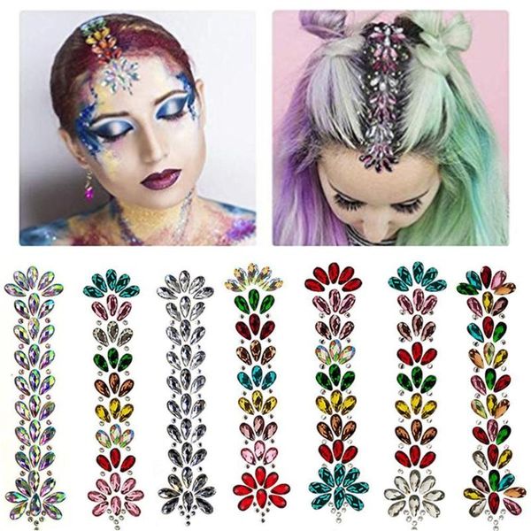

festival rhinestone hair face chest decoration acrylic stickers stickers tattoos resin crystal drill diamond temporary past u8k5