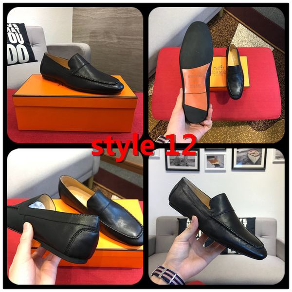 

genuine leather mens dress shoes formal business work male flats men's oxford shoes rxm063 size 38-44, Black