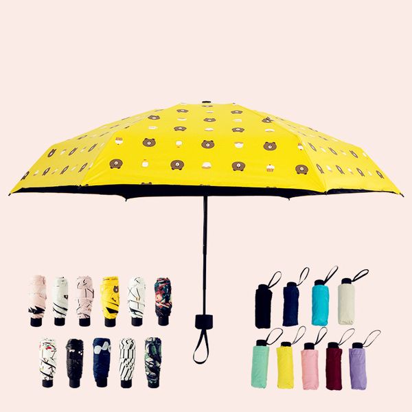 

fully-automatic umbrella kids girls business gift 3-fold uv shade protection sunny umbrella windproof sun umbrellas birthday gifts