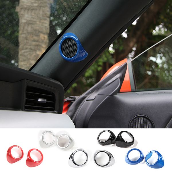 

abs car a-pillar speaker decorative trim for ford mustang 2015 2016 2017 2018 auto interior accessories