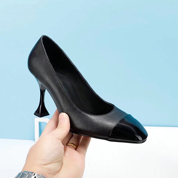 

fashion luxury designer new high heel black pointed women pumps 8cm high heels shoes for women red sole wedding office dress shoes