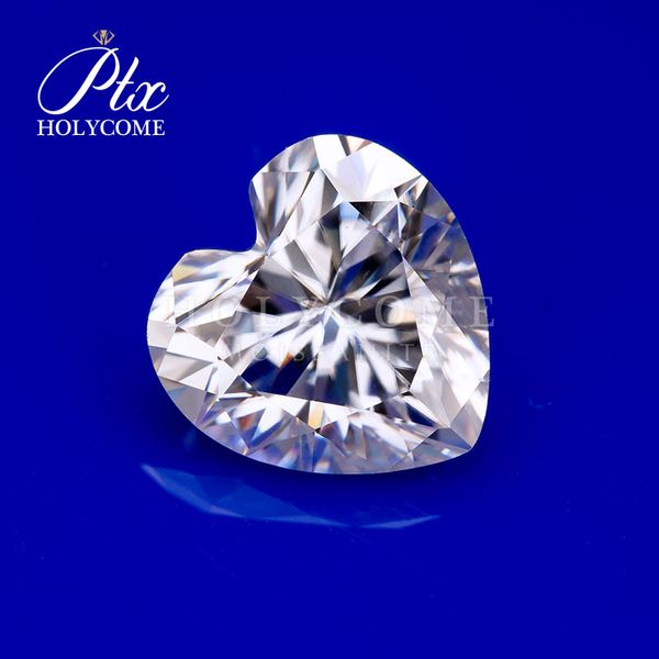 

jewelry wholesale 8.3x8.3mm 2ct heart cut d white moissanite stones diamond loose gemstones, Black