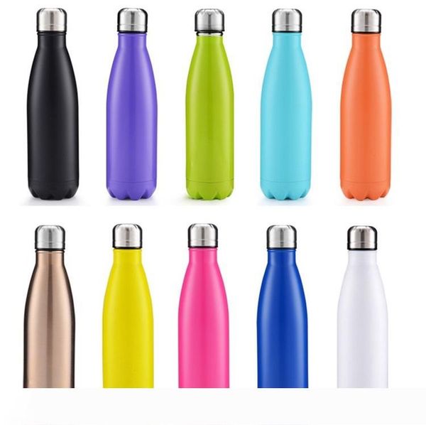 

350ml 500ml vacuum cup coke mug stainless steel bottles insulation cup thermoses fashion movement veined water bottles b1124
