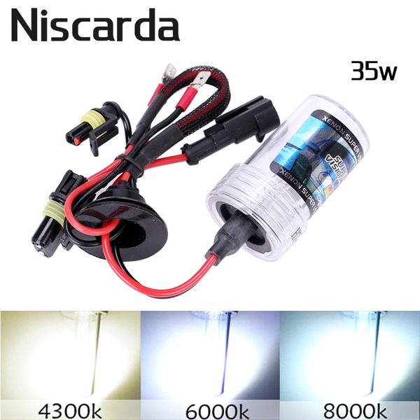 

niscard 2pcs 35w xenon h4 h7 h8 9005 hid conversion kit h1 h3 h11 bulb 4300k 6000k 8000k auto car headlight lamp