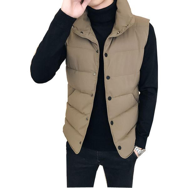 

new arrival brand men sleeveless jacket winter autumn red black vest male slim vest mens warm cb31, Black;white