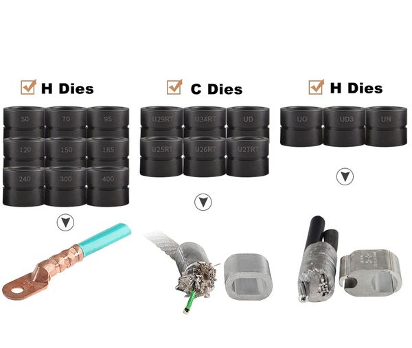 

h and c type cable crimper dies for hydraulic crimping tool