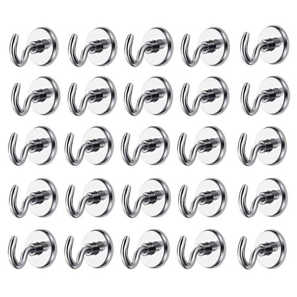 

мощный магнитный крюк холодильник для подвешивания ключа барбекю инструмент тяжелый маленький магнит крюк кулон 25 шт