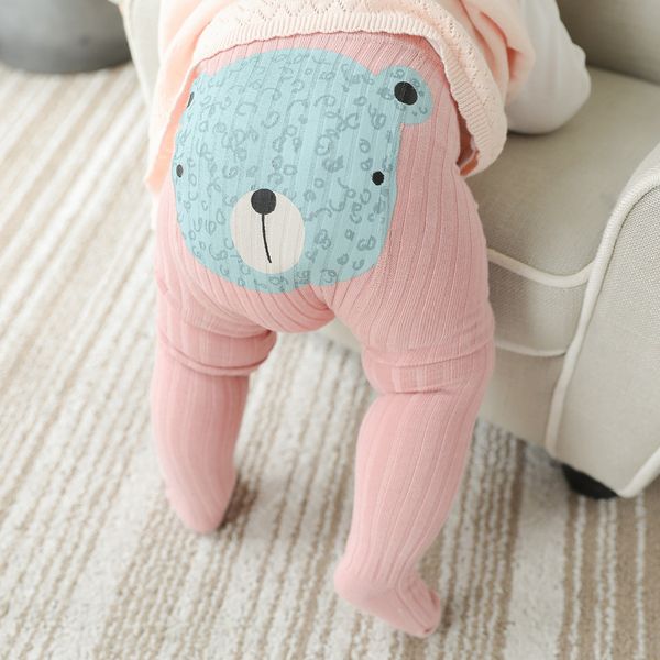 

baby girl tights toddler autumn winter new cartoon print infant pantyhose baby clothing 0-2/2-4years, Blue