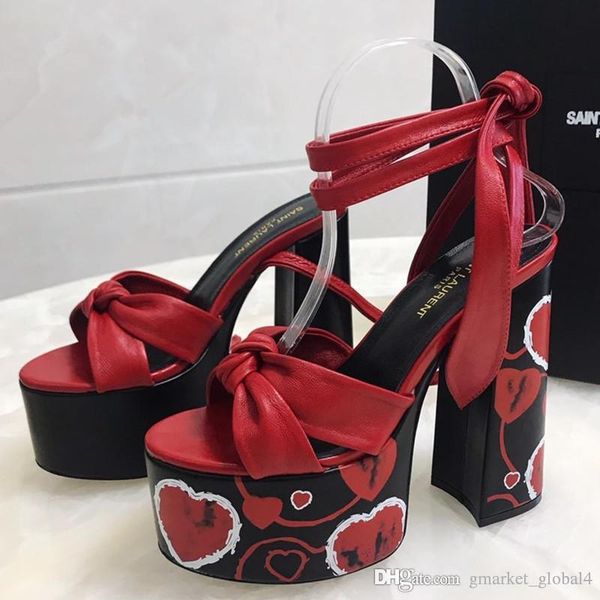 

New paige andal in painted leather luxury de igner hoe women 039 platform andal height 14cm with cri cro belt ize 3