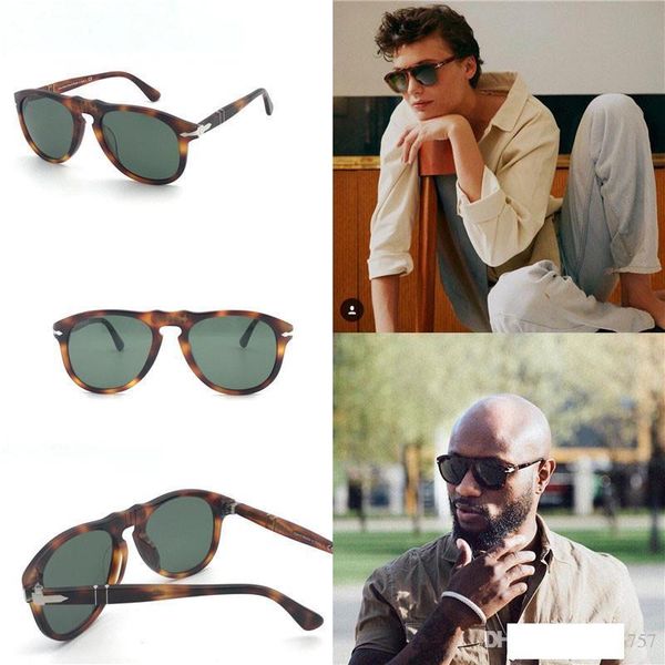 

fashion designer sunglasses 649 classic retro pilot frame glass lens uv400 protection eyewear with leather case, White;black