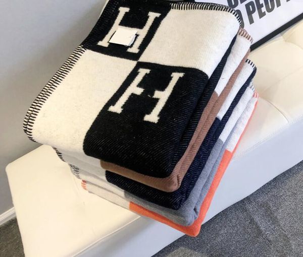 

cashmere blanket fashion brand h ins scarf shawl thick travel warm letter original knit jacquard wool flying blanket sofa towel tapestry
