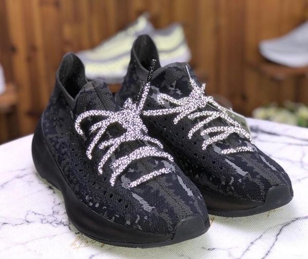 

2019 3 новый kanye west v чужой черный белый статический бег вязать дышащий мужские тренеры женщины люкс дизайнер спортивные кроссовки откры