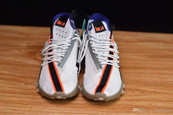 

with box 2019 mens running shoes sneakers react brand designer sports shoes white royal blue ar8555-100 size u8-13
