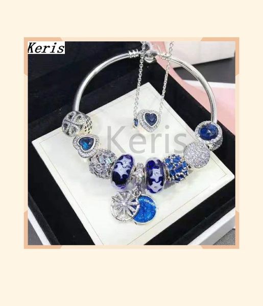 

100%925 sterling silver new star beads 2019 charm beaded necklace bracelet delivery, Golden;silver