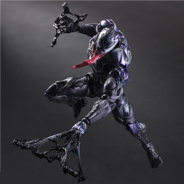 

16cm venom action figure play arts kai spiderman super hero pvc anime avenger collectible model christmas doll toy gift for kids