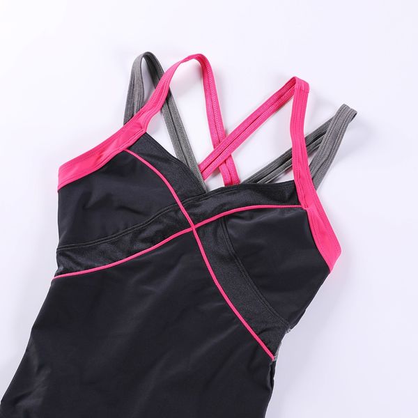 

women's one piece dual crossback athletic training swimsuit