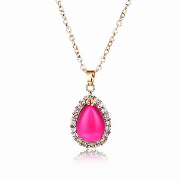 

new birthstone jewelry water drop dangle necklaces real natural amethysts agates turquoises opal quartz stone pendant necklaces, Silver