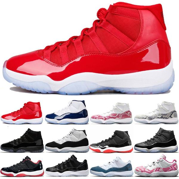

discount 11 pin snakeskin 11s concord 45 basketball shoes bred men women space jam gym red mens trainer sport sneakers online sale