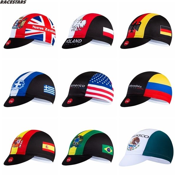 

cycling cap bike hat men women sun uv bike wear bandana helmet pirate poland brazil colombia spain usa greece mexico new zealand, Black