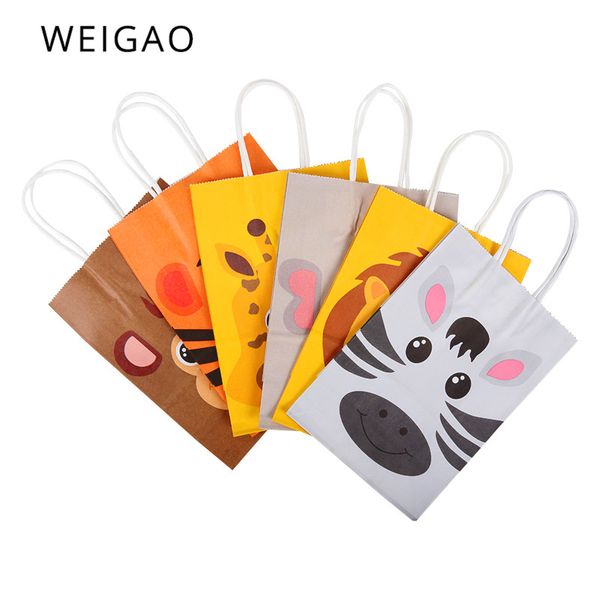 

gift wrap weigao safari party paper bags for kids birthday animals box jungle zoo candy boxes decor baby shower