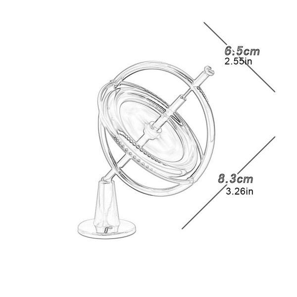 

metal gyroscope anti-gravity decompression artifact teaching toy rotation balance black technology mechanical gyroscope