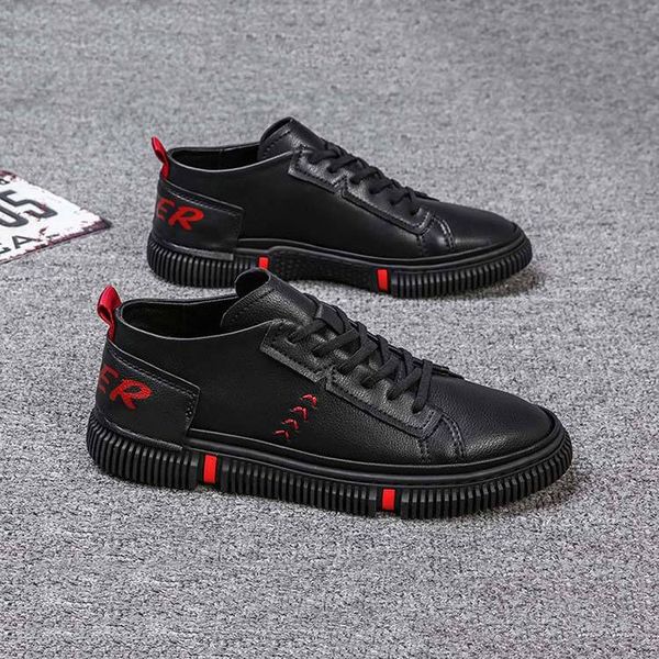 

sale-designer brand fashion casual shoes platform white sneaker combination shoes mens fashion skateboarding sneakers size 40-44l05, Black