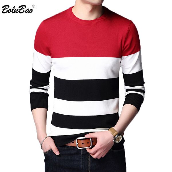 

bolubao brand fashion men sweater spring new slim fit male sweaters splice comfortable men's sweater pullover, White;black