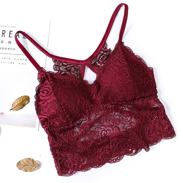 

women's new lace stitching wrapped chest-style tube bottoming fashion anti-light strap bra underwear lace 51*, Black;white