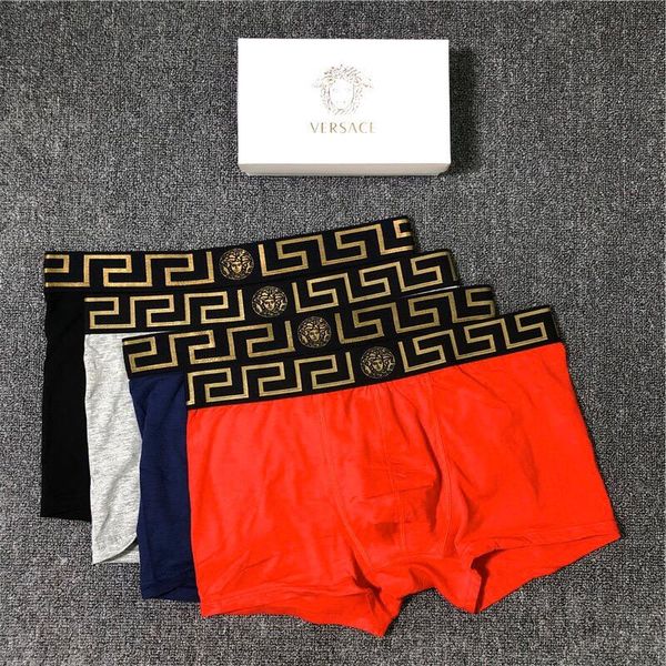 

g2 versace mens underpants mens letters boxers black white gray cotton breathable underpants men shorts with print size -xxl