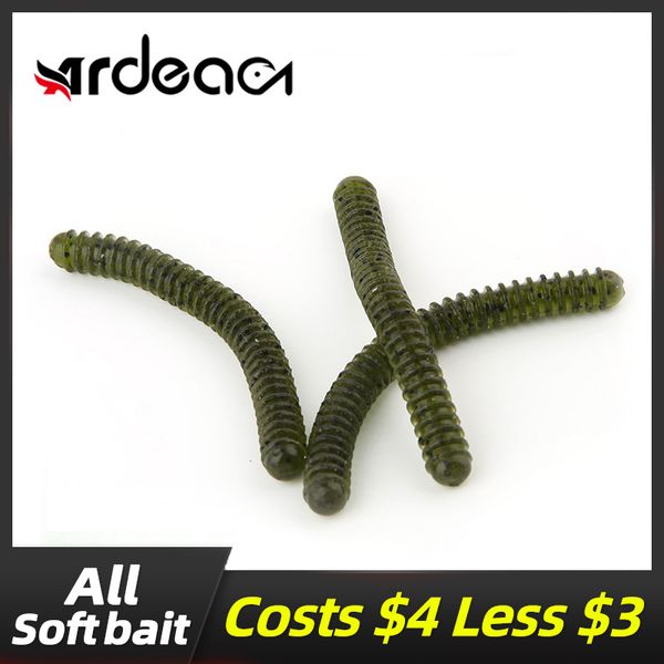 

ardea 6pcs soft plastic lure worm lure 10cm 6.3g soft bait silicone perch striped worm fishing