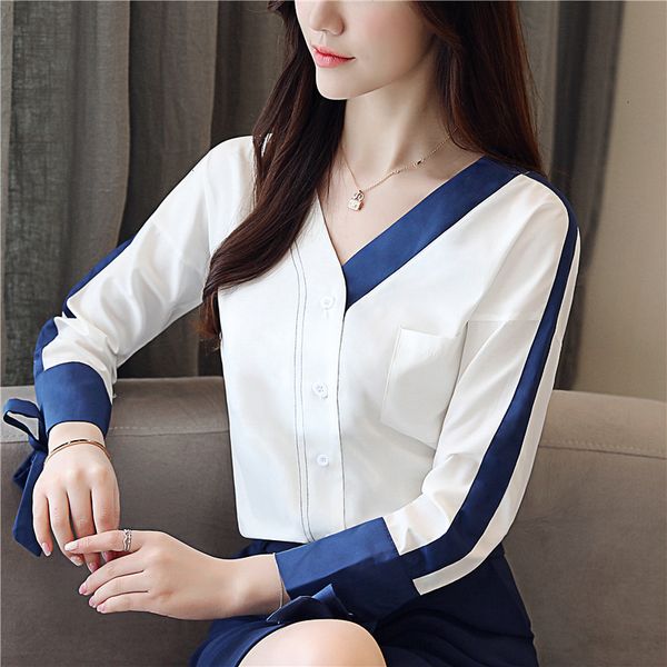 

designer blouse women fashion women blouses shirts chiffon new autumn casual long sleeve white female chiffon blusas 0855 30