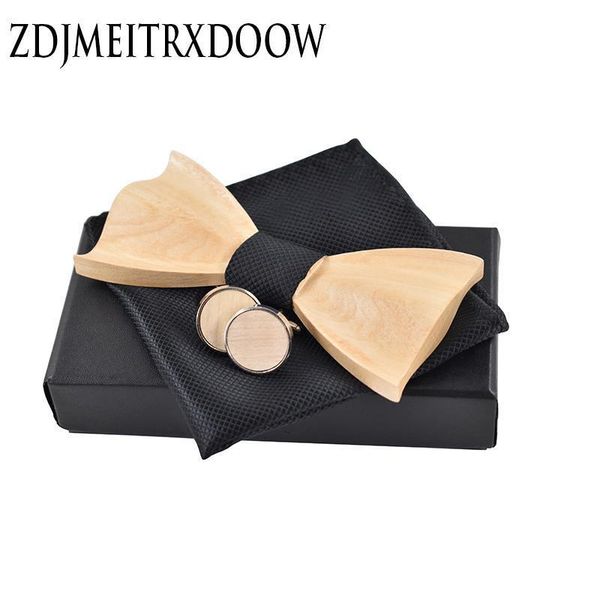 

novelty three-dimensiona novel 3d wooden wedding suit tie knot cufflinks tie square wooden package classic wooden ties gravata, Blue;purple