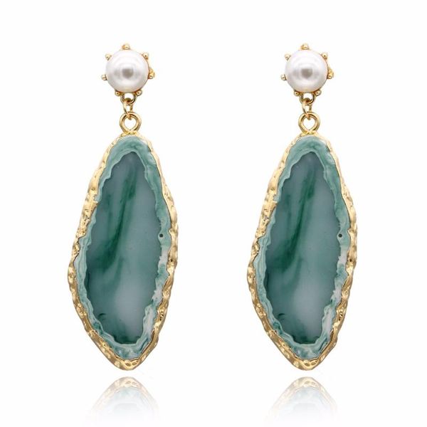 

dayoff boho vintage irrgular смолы золото мотаться серьги серьги для женщин ювелирные изделия имитация жемчуга длинные серьги e175-1m75, Silver