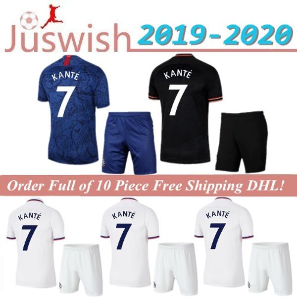 

kit 19 20 soccer jersey abraham mount pulisic men football shirt bakayoko camiseta willian jorginho 2019 2020 kante maillot, Black