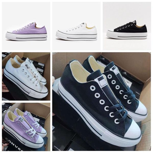 

женщины chaussures холст платформы обувь skate обувь originals классические 1970 холст обувь новый цвет соответствия скейтборд вскользь тапк, Black