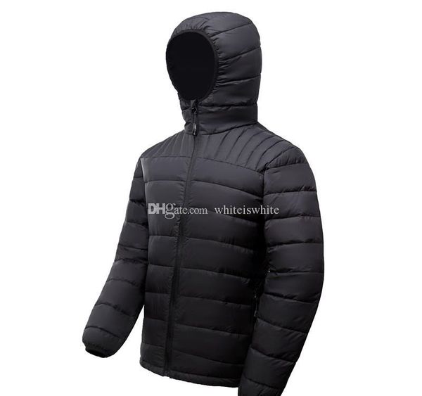 

canada style goose down jacket man outdoor sport warm goose down coats hooded plus size loose outfit canada classic jacket, Black