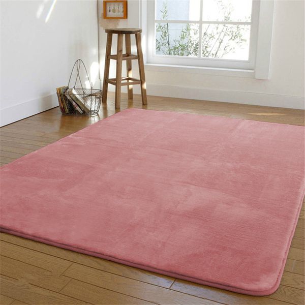 

high-end 120 x200cm coral fleece bedroom carpet bed non-slip blanket floor mat short hair rugs easy to care