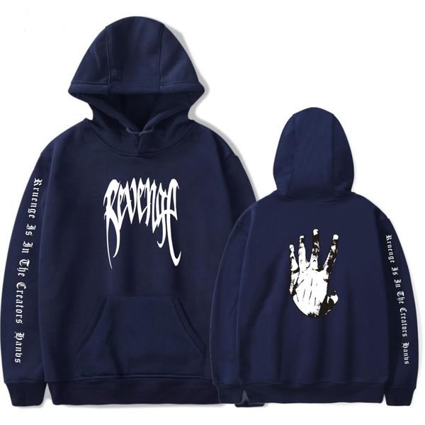 

hip hop xxxtentacion revenge hoodies men/women sweatshirts cool rapper hooded boy/girl jacket boy girl streetwear pullover, Black