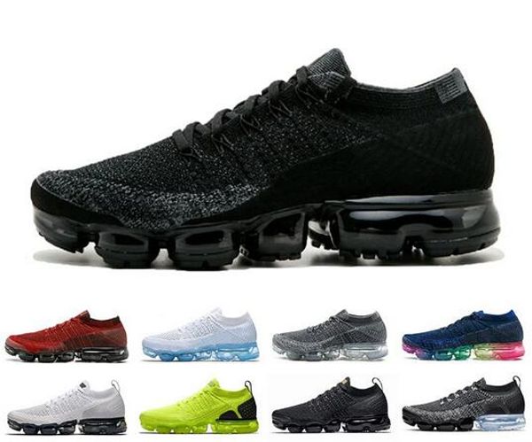 

knit 1.0 2.0 3.0 mens running shoes triple white black heritage cushion trainer men women outdoor sports sneakers 36-45