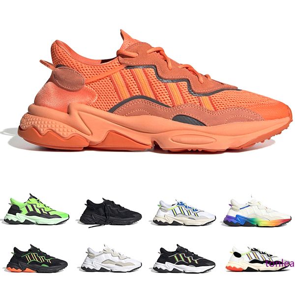 

жирный оранжевый 3m reflective xeno ozweego мужчины женщины повседневная обувь неоновый зеленый размер солнечный желтый основной черный трен