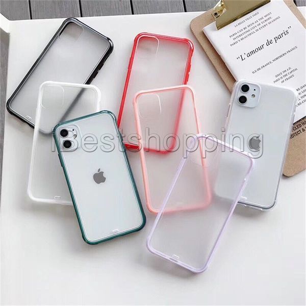 

Прозрачная мягкая TPU Hard Clear PC Phone Назад Чехол противоударный чехол для iPhone 11 Pro Max X Xr
