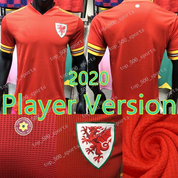 

2020 2021 wales player version soccer jersey national team bale 20 21 football player shirt, Black;yellow